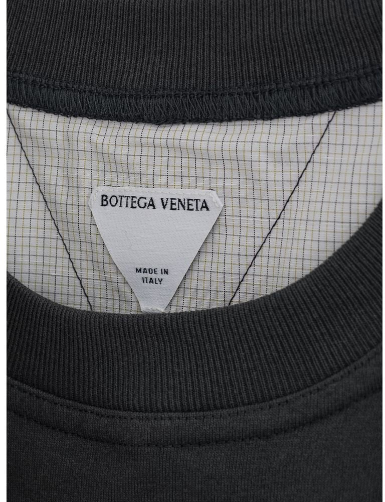 Bottega Veneta Gray Cotton T-Shirt Grijs