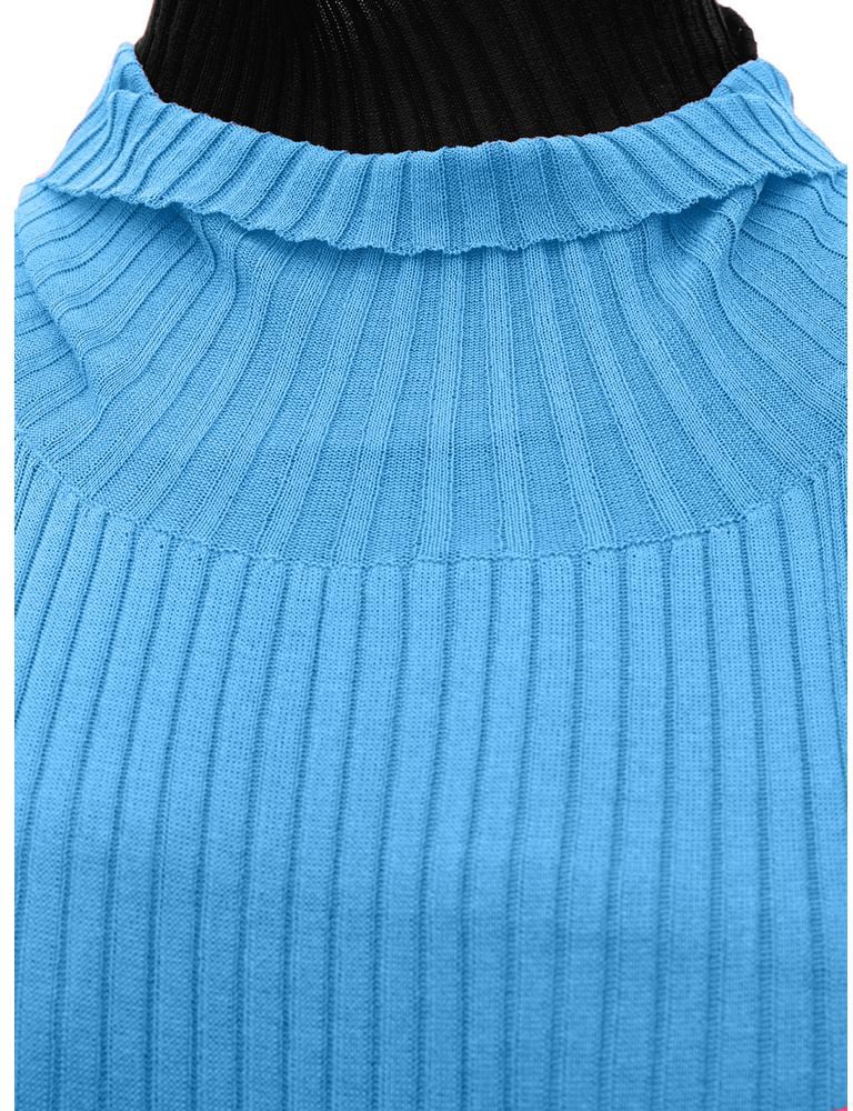 Bottega Veneta Bottega Veneta Blue Cotton Casual Dress Blauw