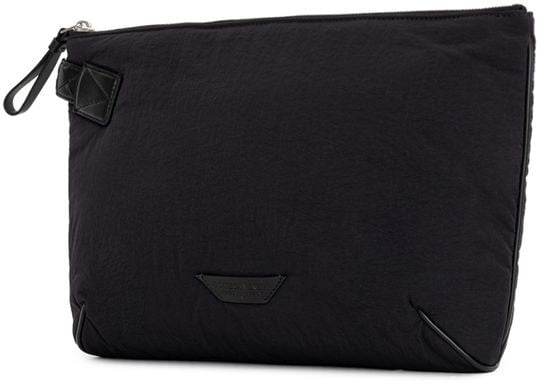 Bottega Veneta Black Nylon Clutch Bag Zwart
