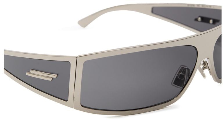 Bottega Veneta Bottega Veneta Gray Metal Sunglasses Grijs