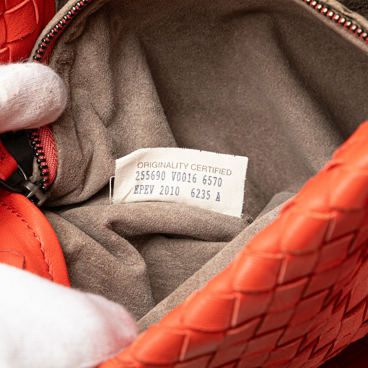Bottega Veneta Nappa Intrecciato Bucket Bag Oranje