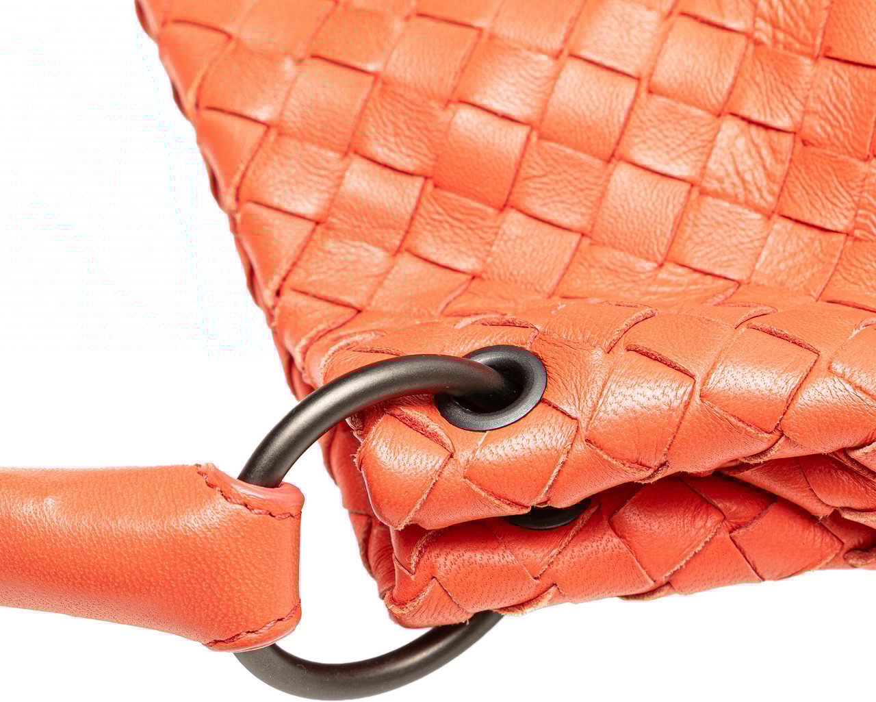Bottega Veneta Nappa Intrecciato Bucket Bag Oranje