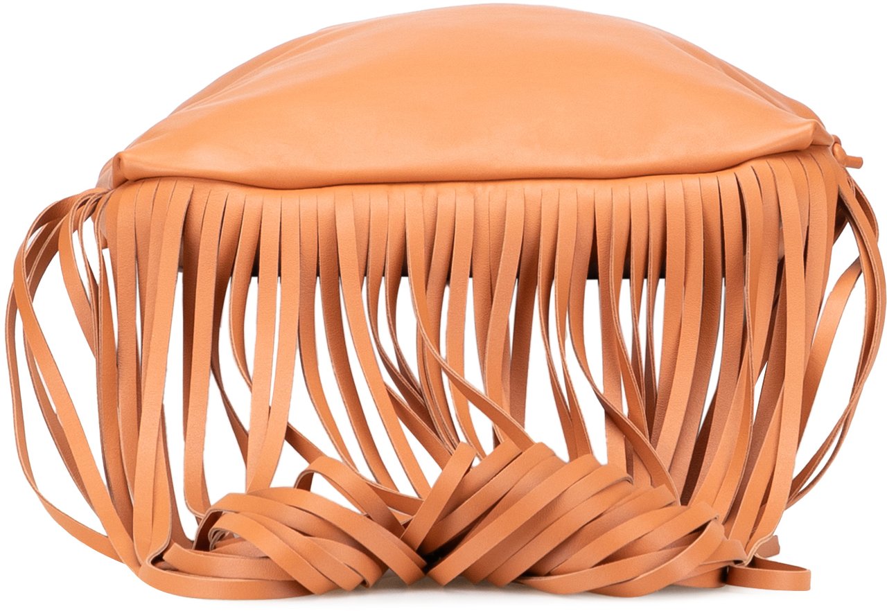 Bottega Veneta Nappa The Fringe Pouch Bruin