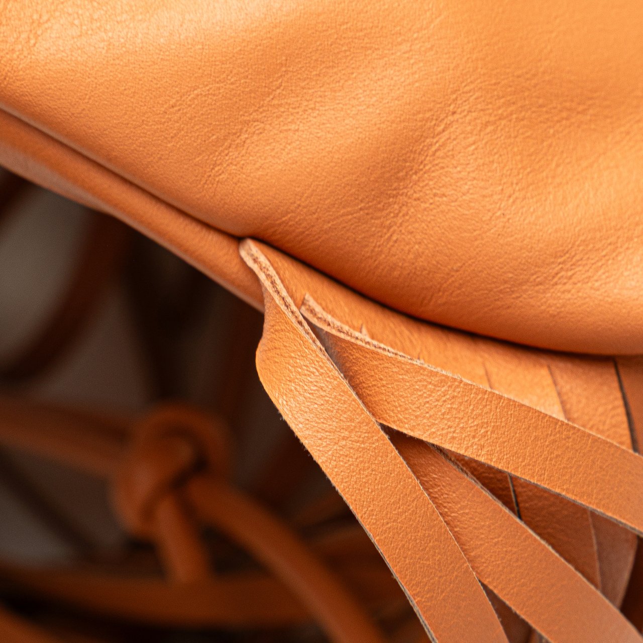 Bottega Veneta Nappa The Fringe Pouch Bruin