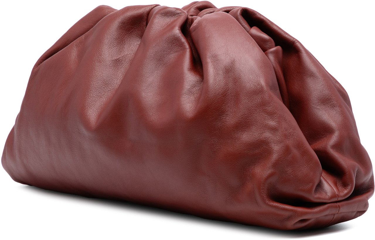 Bottega Veneta Teen Lambskin Pouch Rood