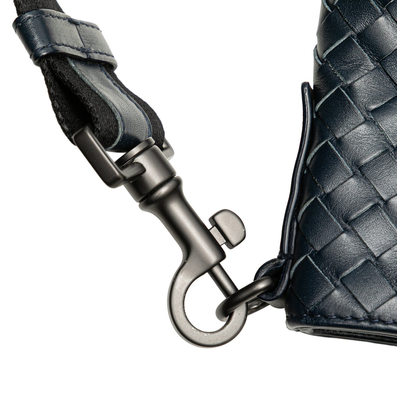 Bottega Veneta Nappa Intrecciato VN Crossbody Blauw