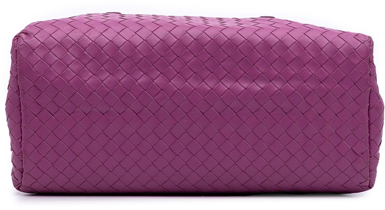 Bottega Veneta Small Nappa Intrecciato Roma Satchel Paars