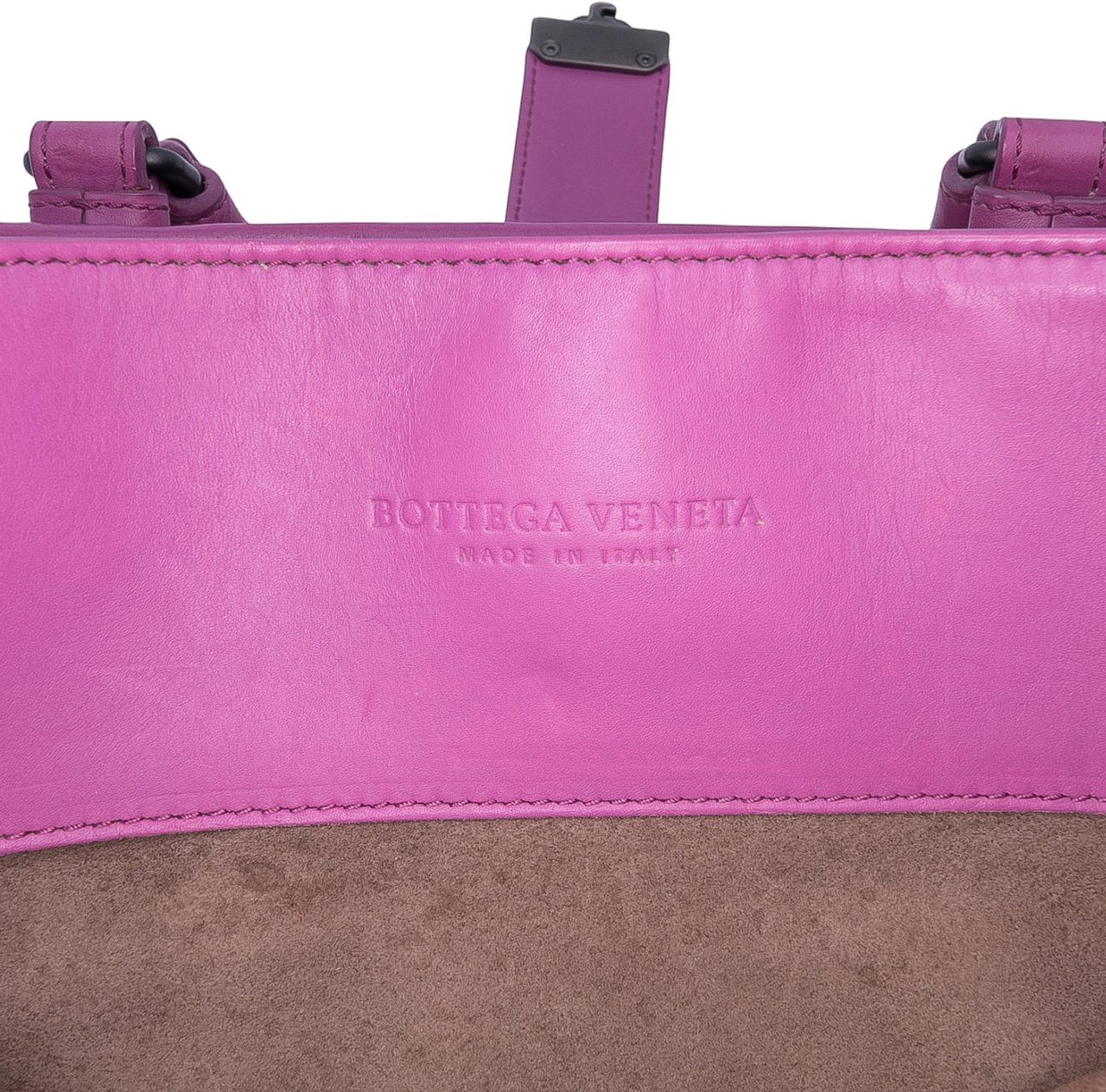 Bottega Veneta Small Nappa Intrecciato Roma Satchel Paars