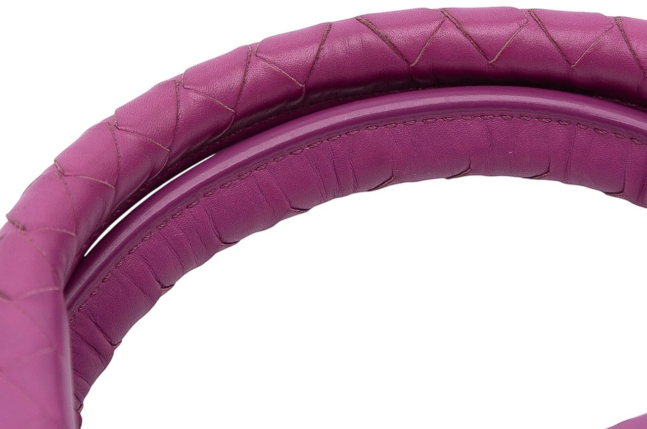 Bottega Veneta Small Nappa Intrecciato Roma Satchel Paars