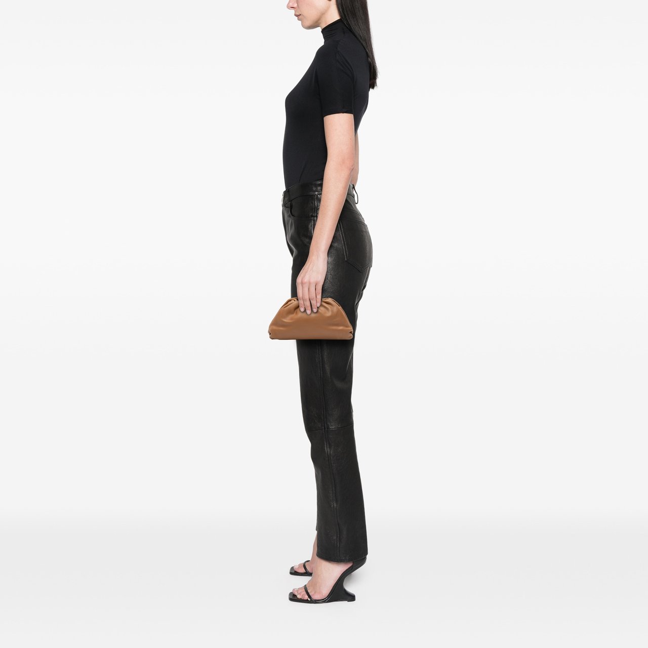 Bottega Veneta Lambskin The Mini Pouch Bruin