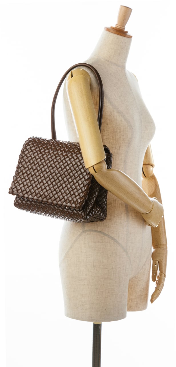 Bottega Veneta Intrecciato Patent Patti Bruin