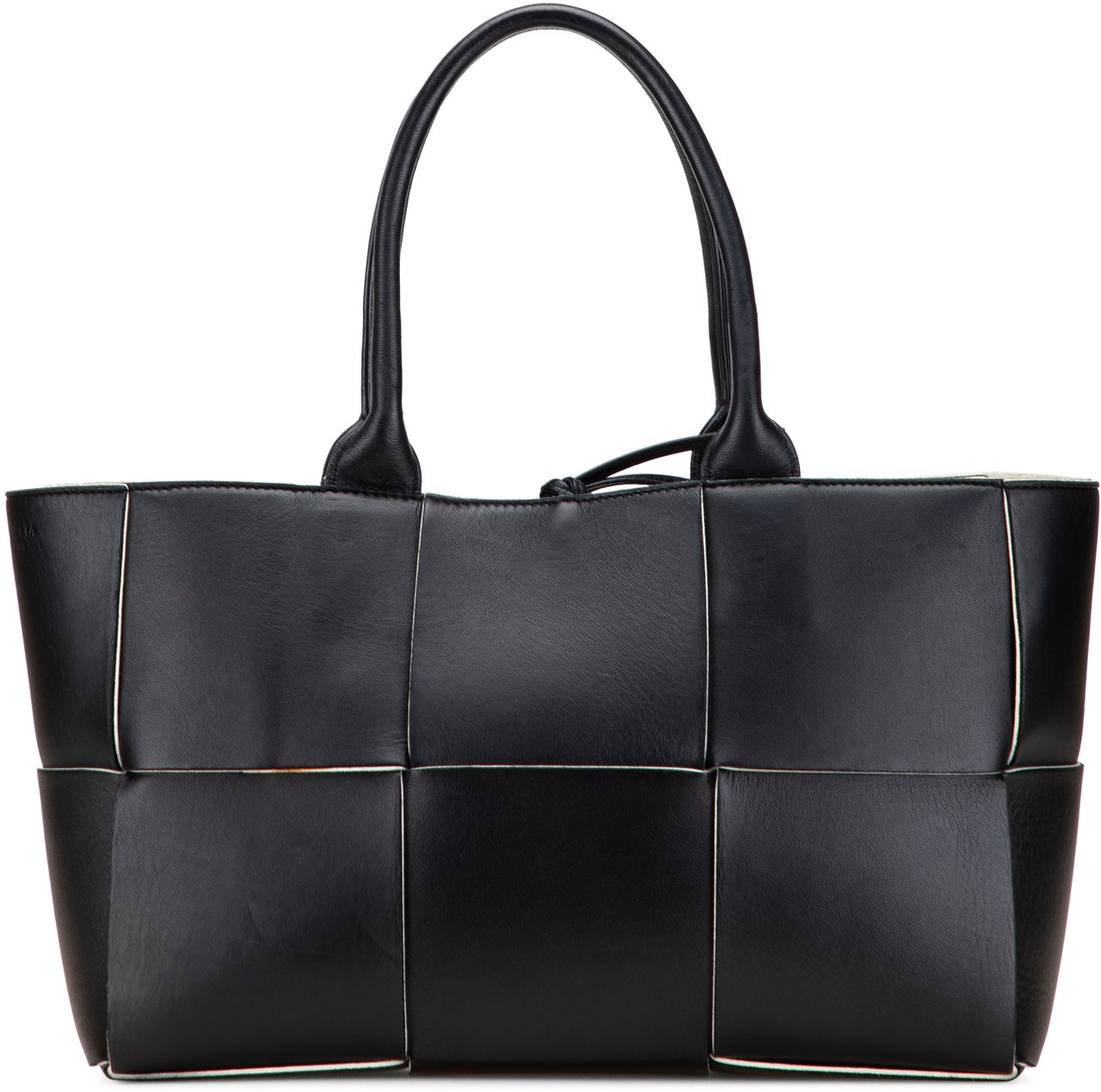 Bottega Veneta Small Nappa Maxi Intrecciato Arco Tote Zwart
