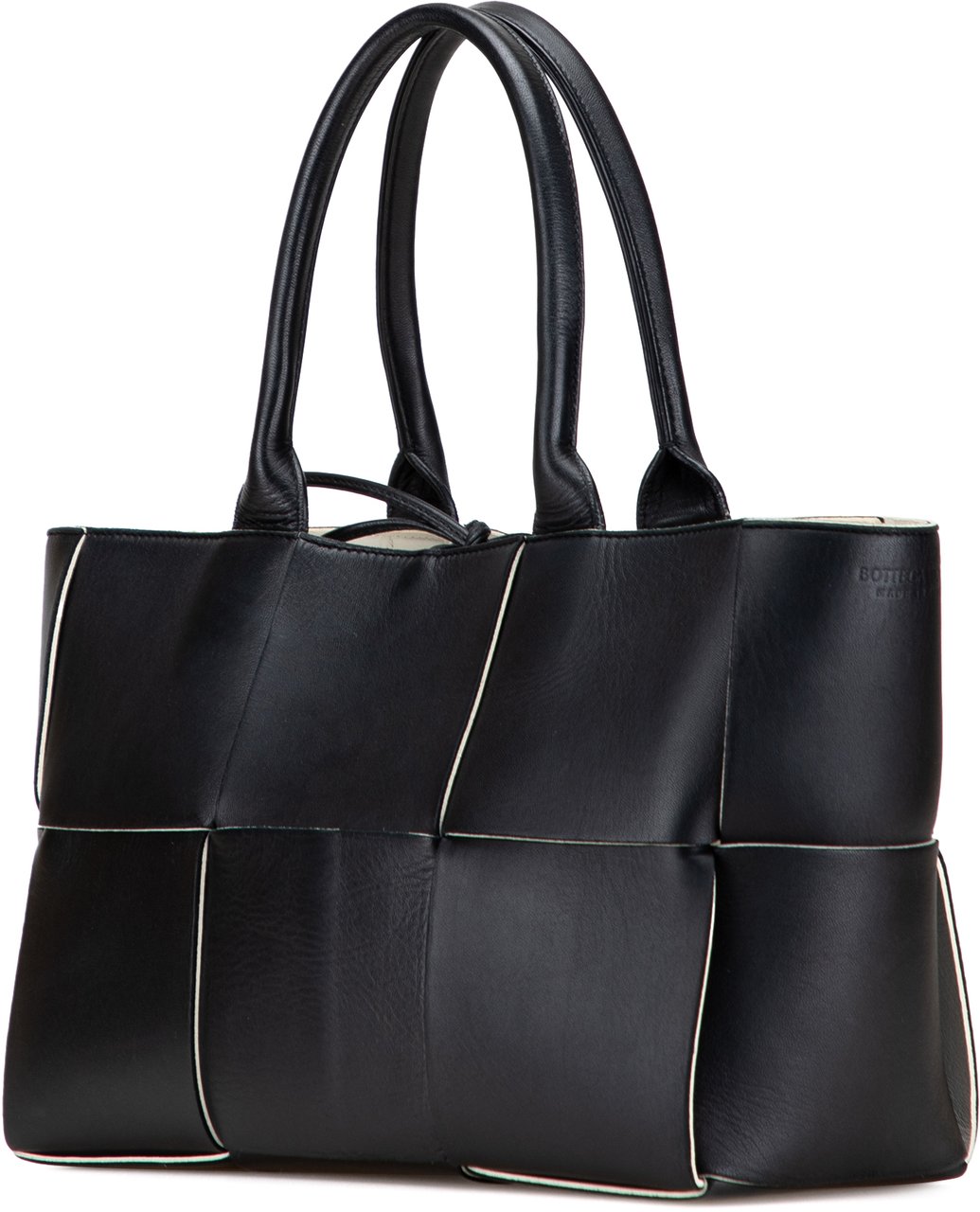 Bottega Veneta Small Nappa Maxi Intrecciato Arco Tote Zwart