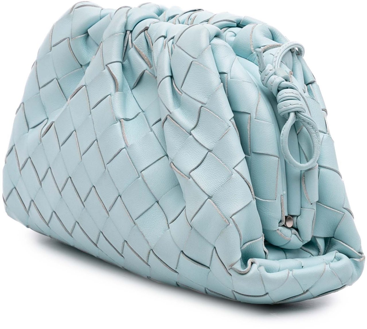 Bottega Veneta Nappa Intrecciato The Mini Pouch Crossbody Blauw
