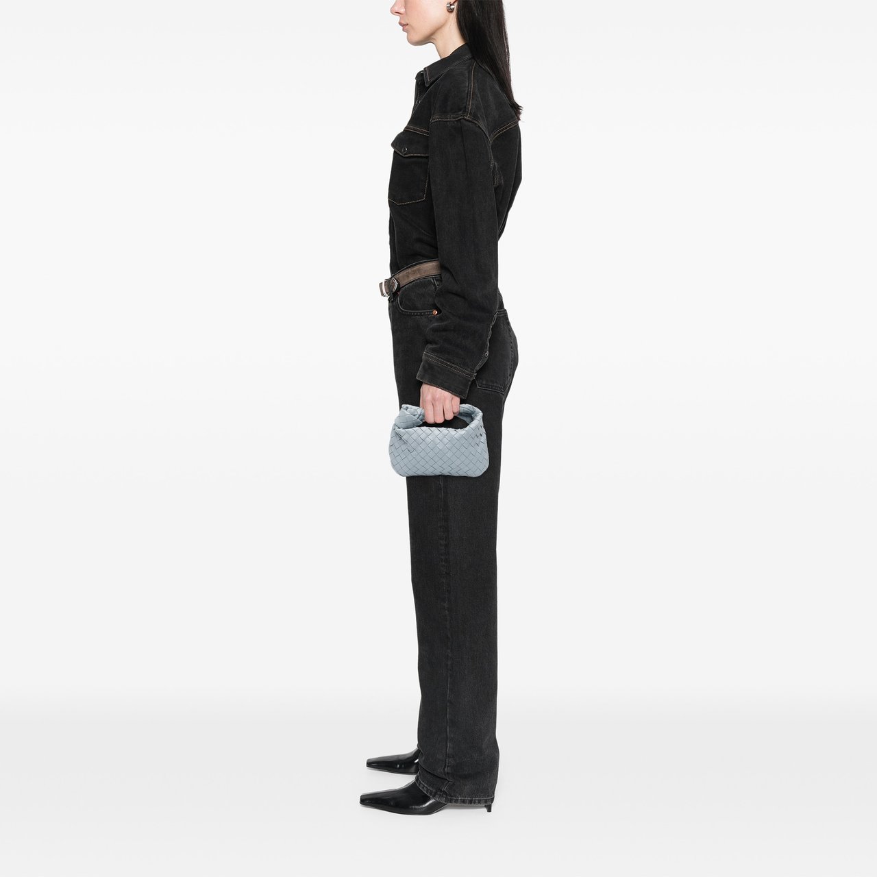 Bottega Veneta Mini Nappa Intrecciato Jodie Blauw