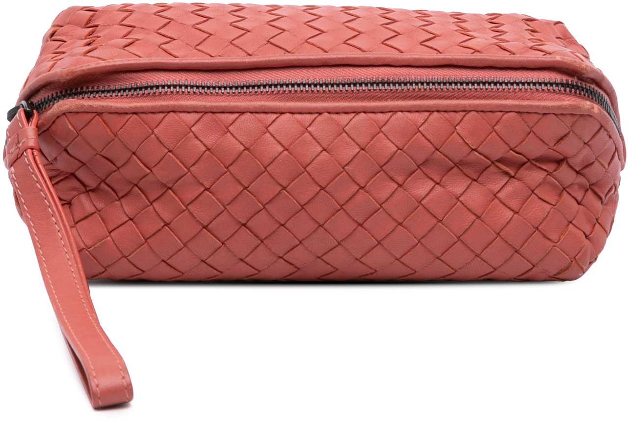 Bottega Veneta Nappa Intrecciato Pouch Rood
