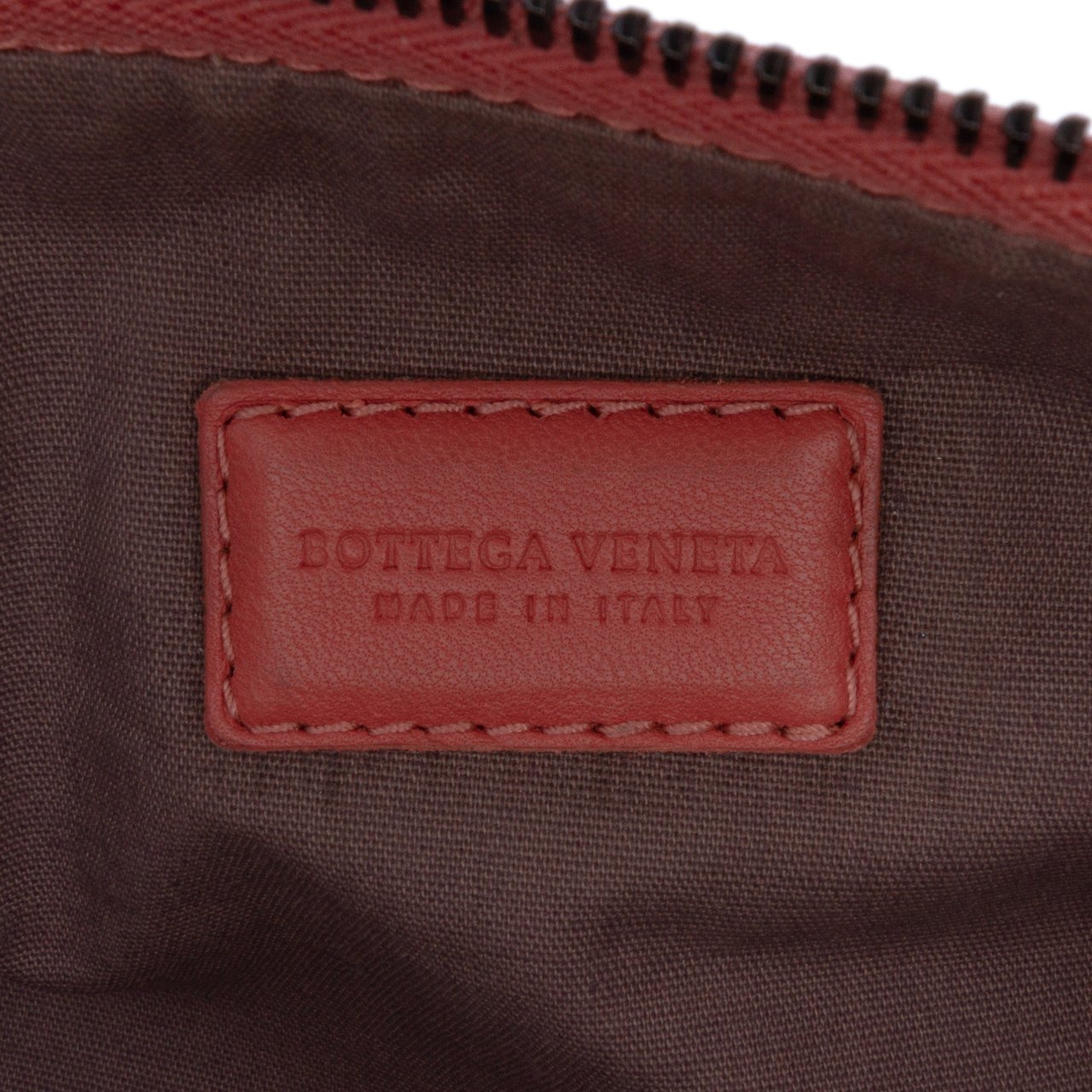 Bottega Veneta Nappa Intrecciato Pouch Rood
