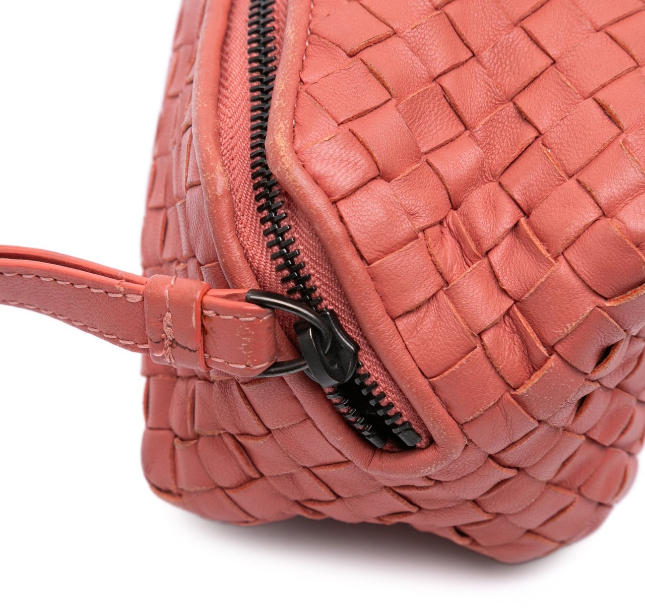 Bottega Veneta Nappa Intrecciato Pouch Rood