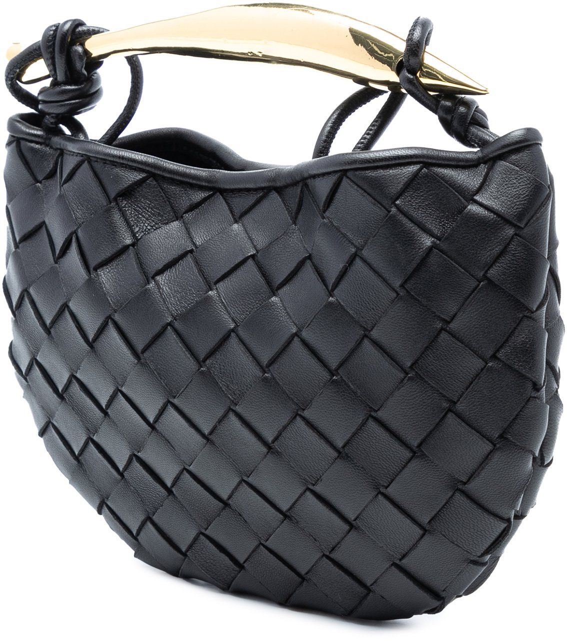 Bottega Veneta Baby Lambskin Intrecciato Sardine Zwart