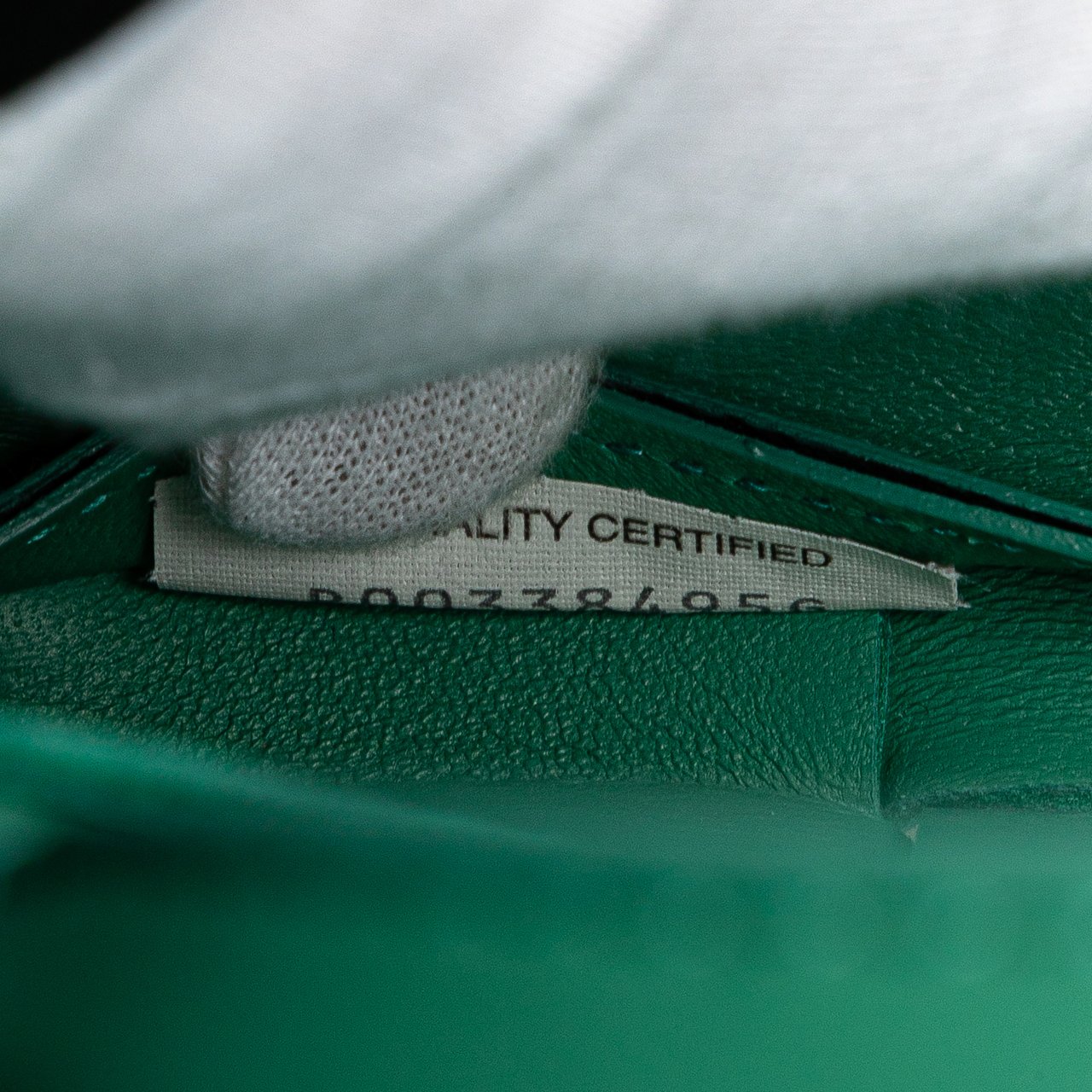Bottega Veneta Candy Lambskin Intreccio Arco Tote Groen