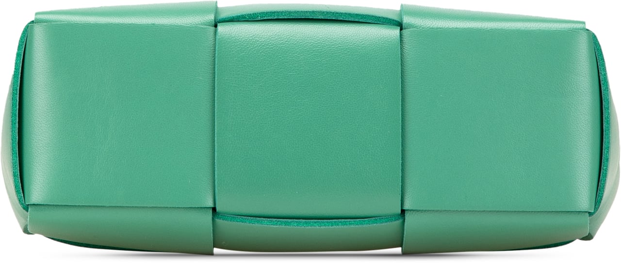 Bottega Veneta Candy Lambskin Intreccio Arco Tote Groen