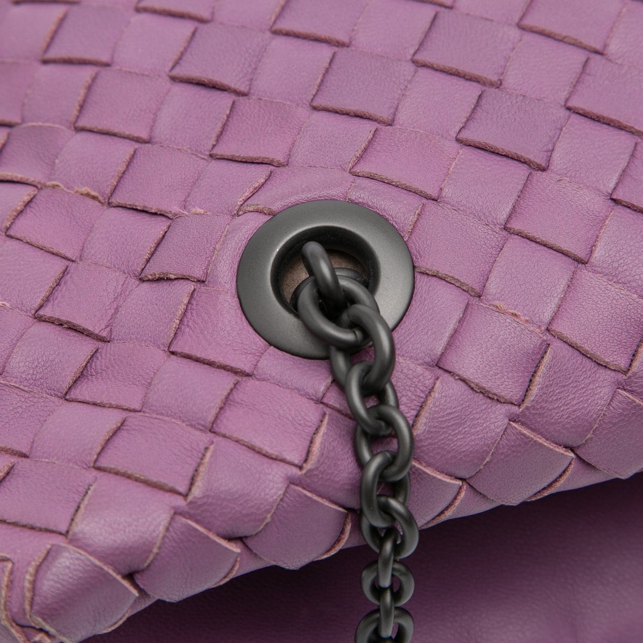 Bottega Veneta Nappa Intrecciato Duo Shoulder Bag Paars