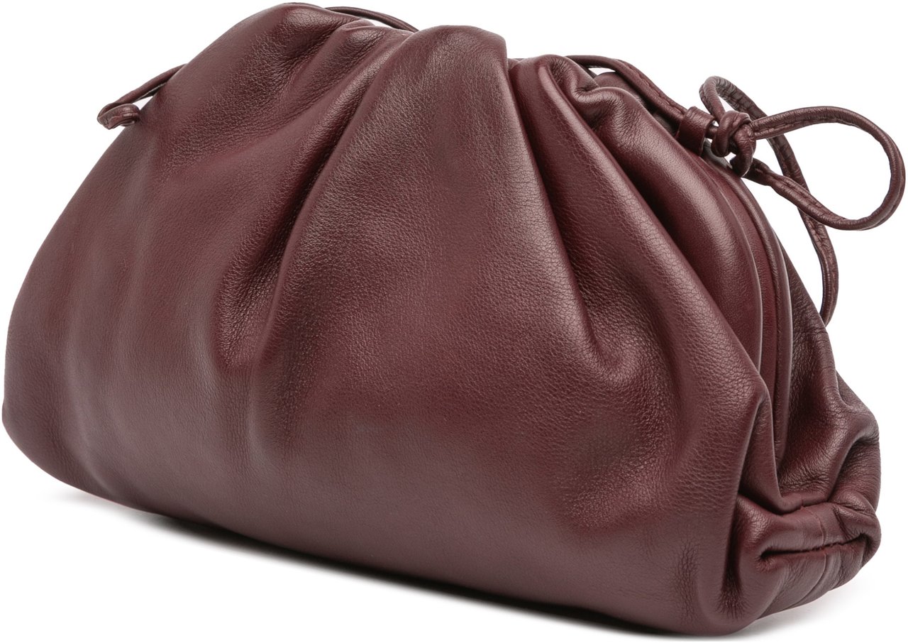 Bottega Veneta Lambskin The Mini Pouch Crossbody Rood