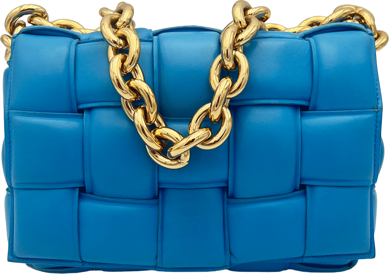 Bottega Veneta Bottega Veneta Padded Cassette Chain - Swimming Pool Blauw