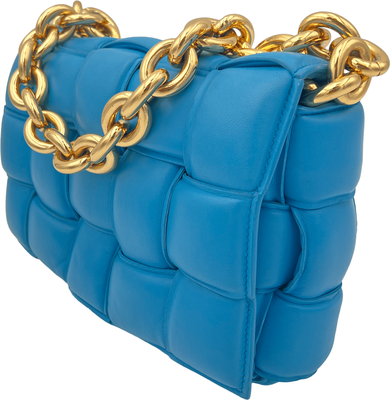 Bottega Veneta Bottega Veneta Padded Cassette Chain - Swimming Pool Blauw