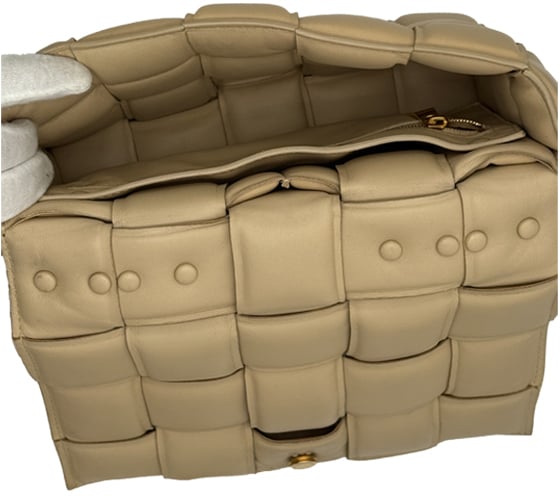 Bottega Veneta Padded Cassette Chain - Porridge Beige
