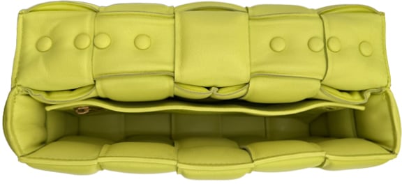 Bottega Veneta Padded Cassette Chain - Lemongrass Groen