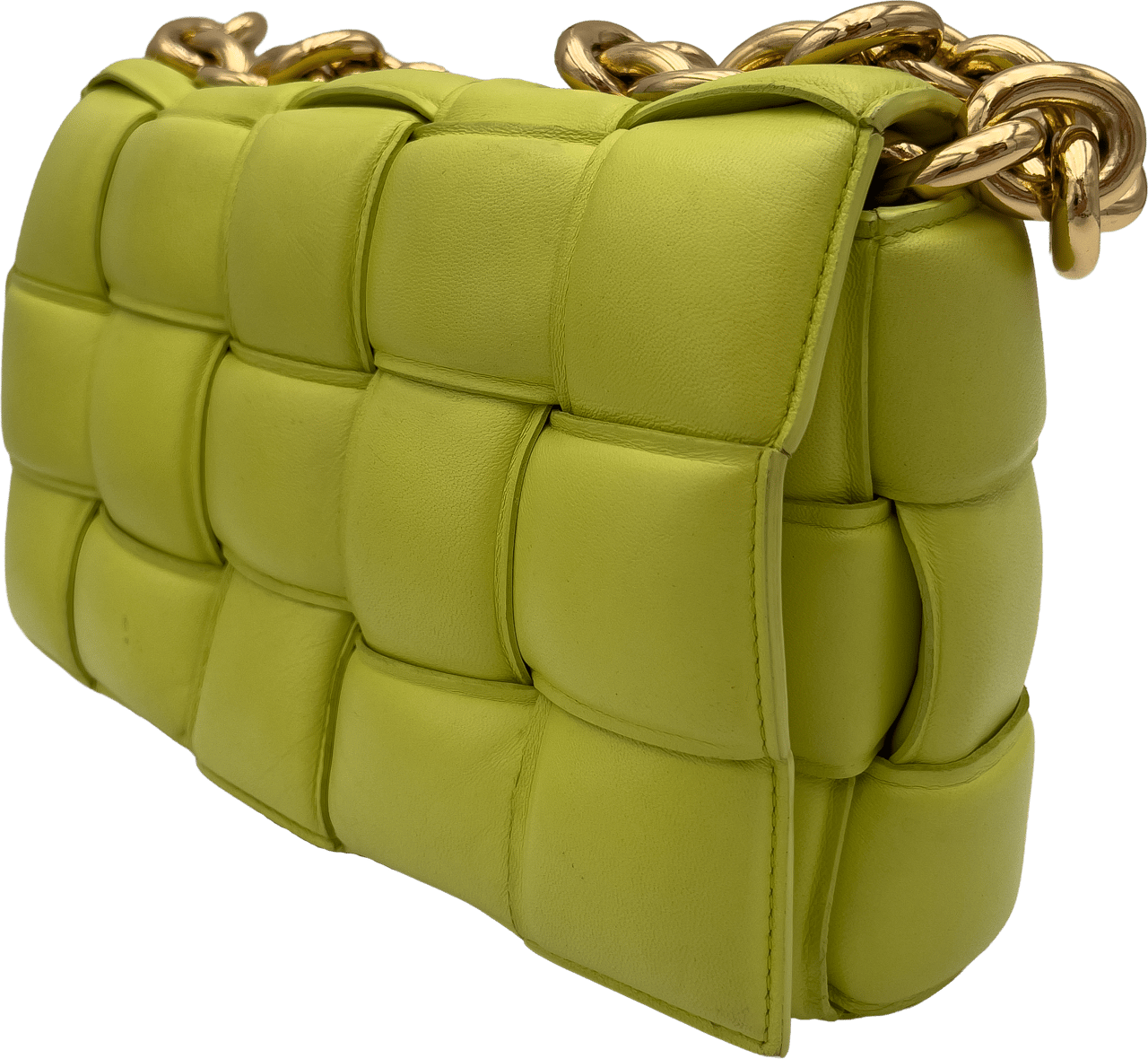 Bottega Veneta Bottega Veneta Padded Cassette Chain - Lemongrass Groen