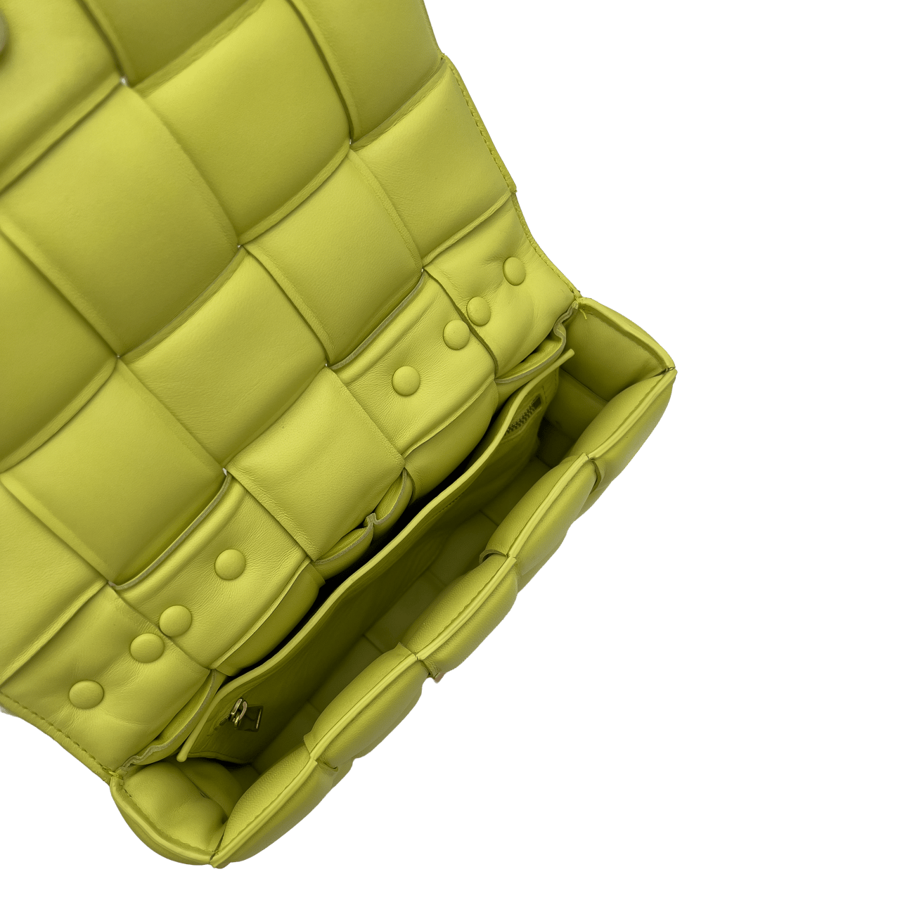 Bottega Veneta Bottega Veneta Padded Cassette Chain - Lemongrass Groen