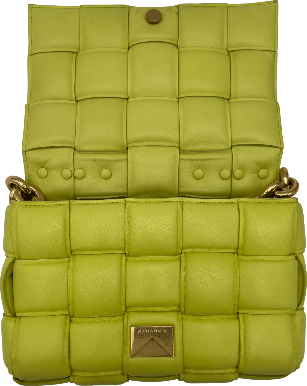 Bottega Veneta Bottega Veneta Padded Cassette Chain - Lemongrass Groen