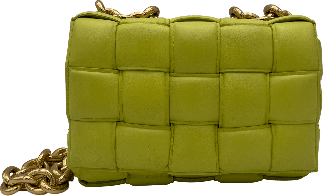 Bottega Veneta Bottega Veneta Padded Cassette Chain - Lemongrass Groen
