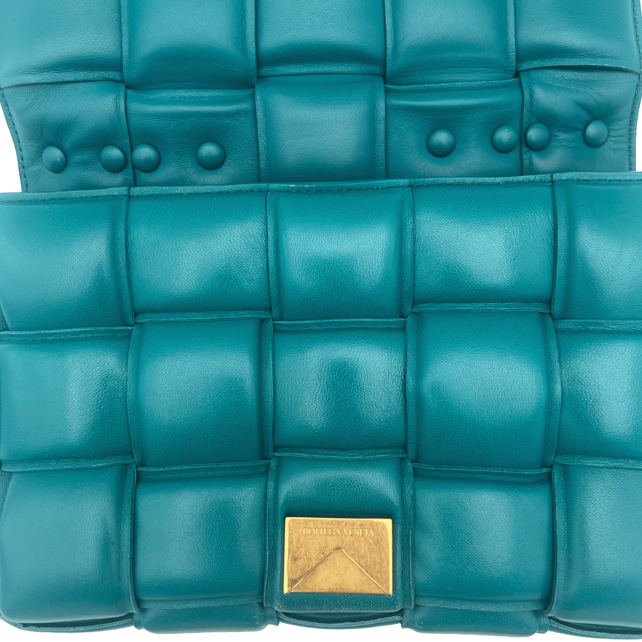 Bottega Veneta Bottega Veneta Padded Cassette Chain - Bluegreen Groen