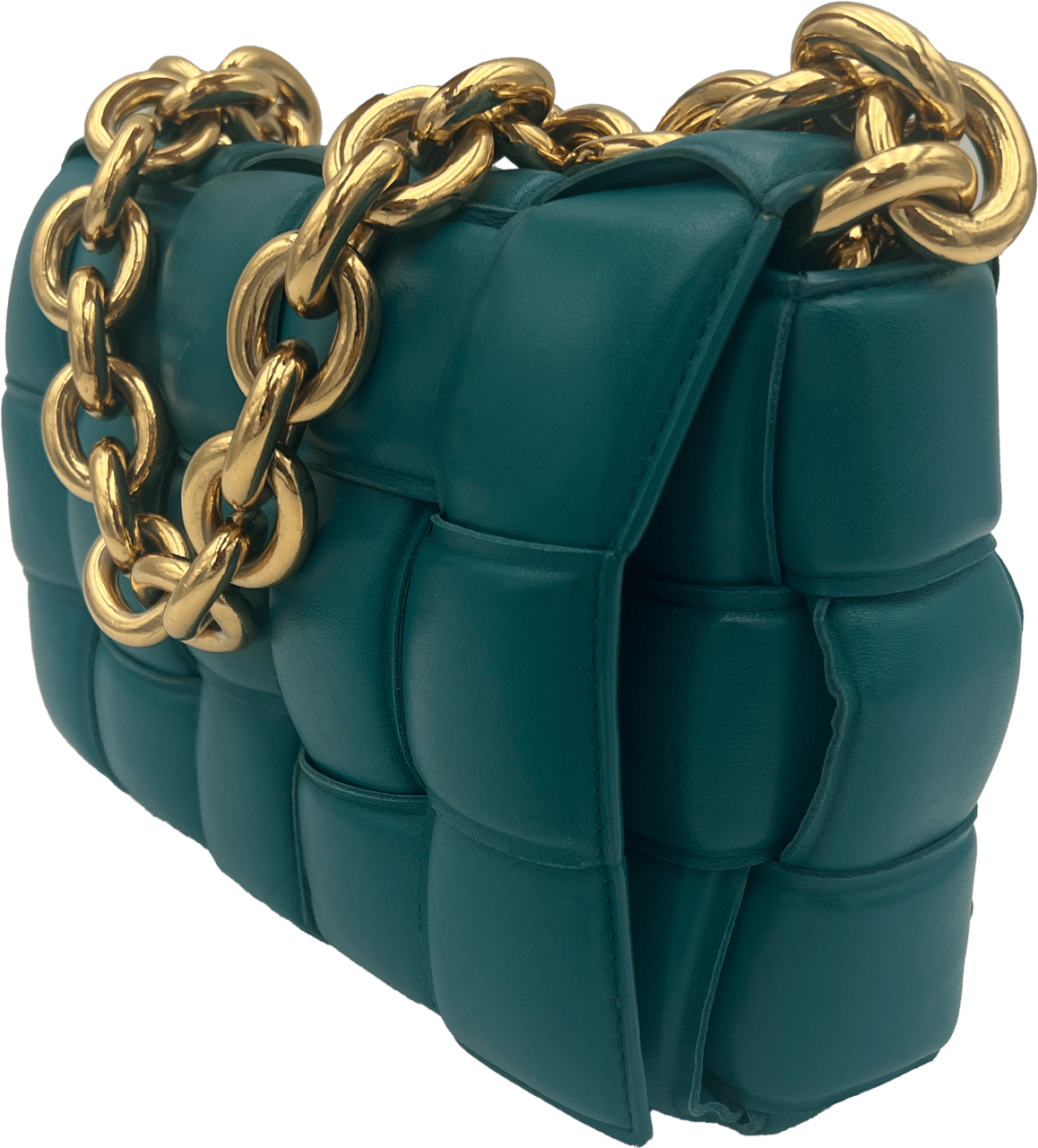 Bottega Veneta Bottega Veneta Padded Cassette Chain - Bluegreen Groen