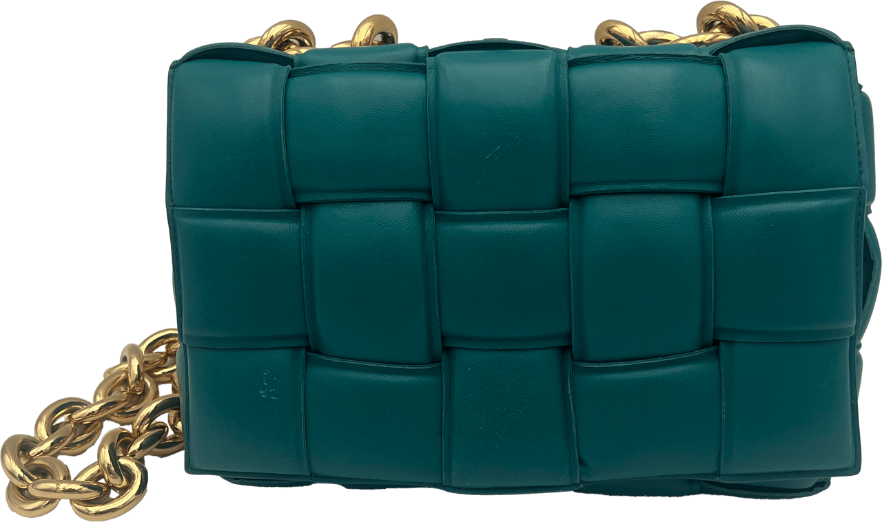 Bottega Veneta Bottega Veneta Padded Cassette Chain - Bluegreen Groen