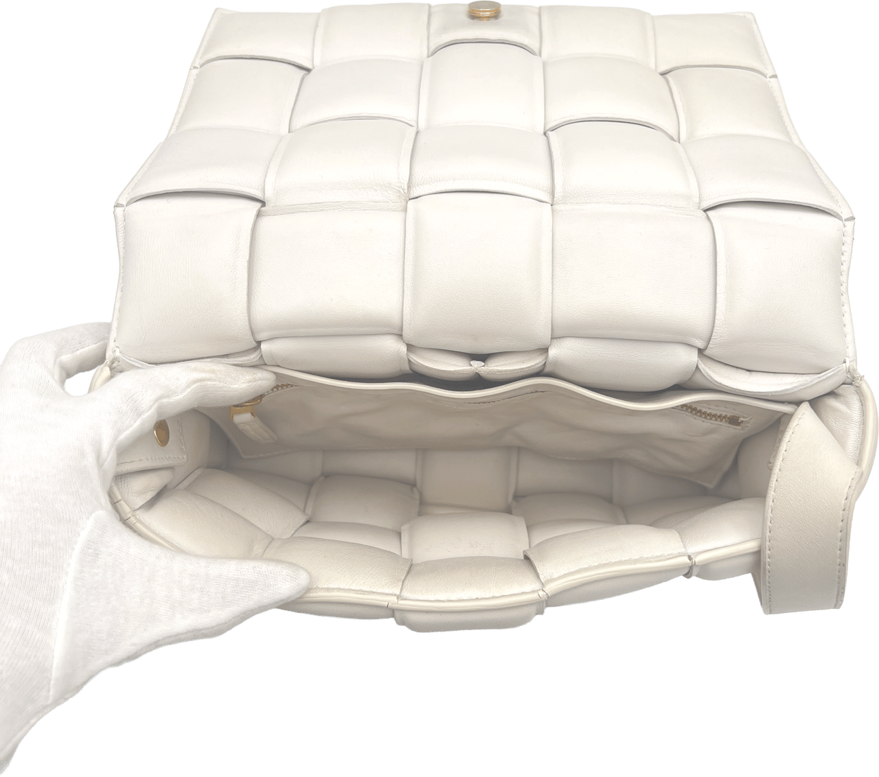 Bottega Veneta Bottega Veneta Padded Cassette - Off-White Wit