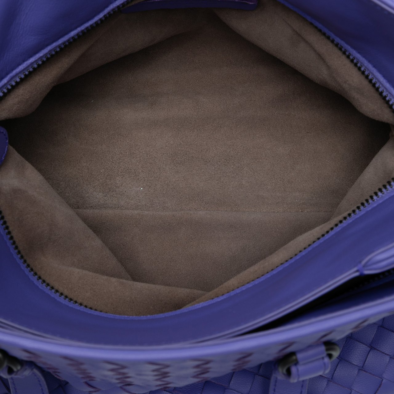 Bottega Veneta Nappa Intrecciato Satchel Paars