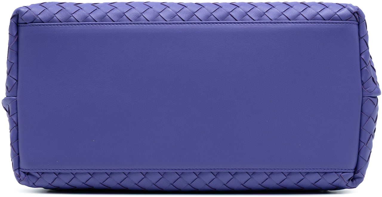 Bottega Veneta Nappa Intrecciato Satchel Paars