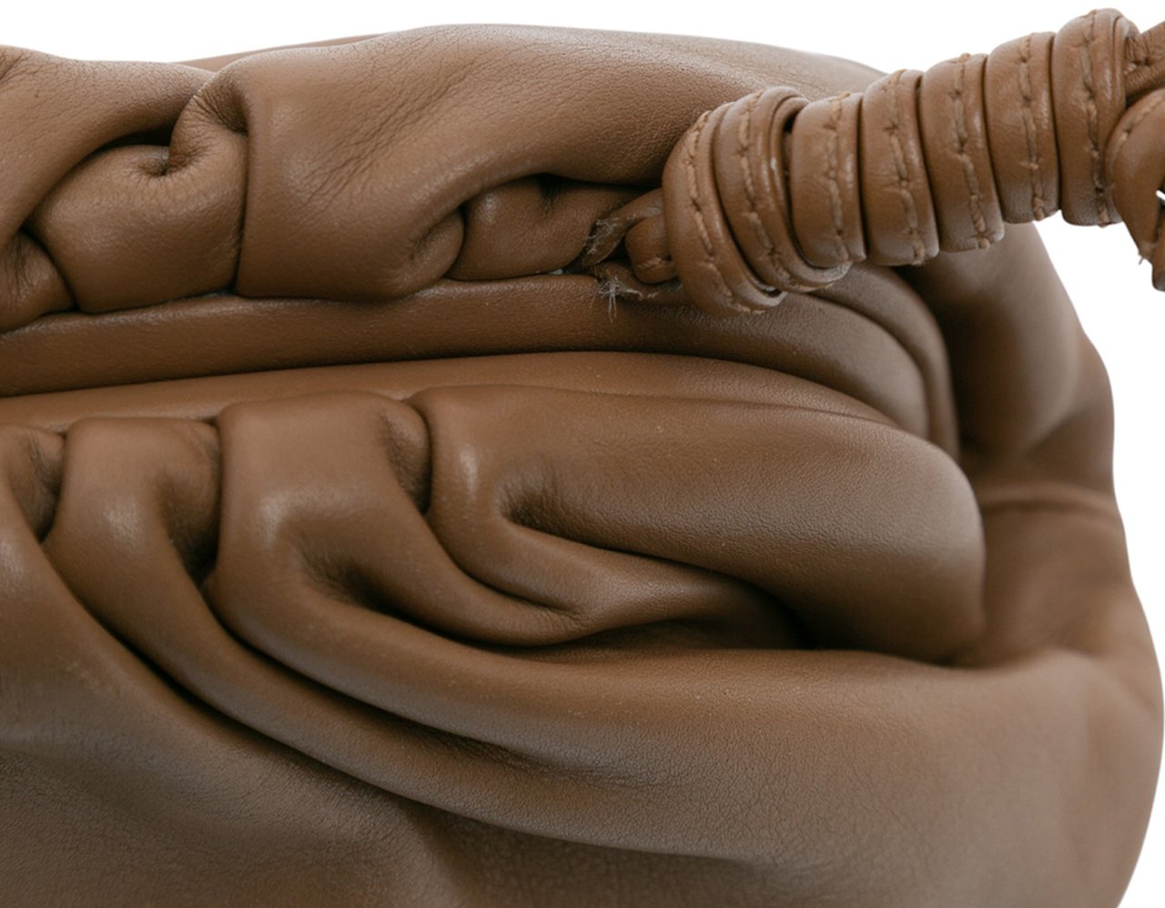 Bottega Veneta Lambskin The Mini Pouch Crossbody Bruin