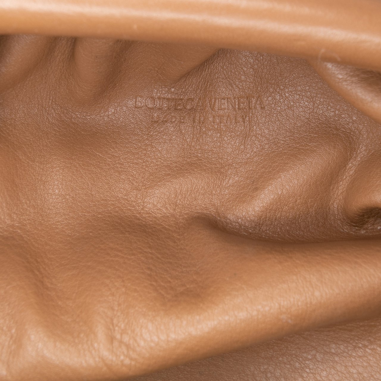 Bottega Veneta Lambskin The Mini Pouch Crossbody Bruin