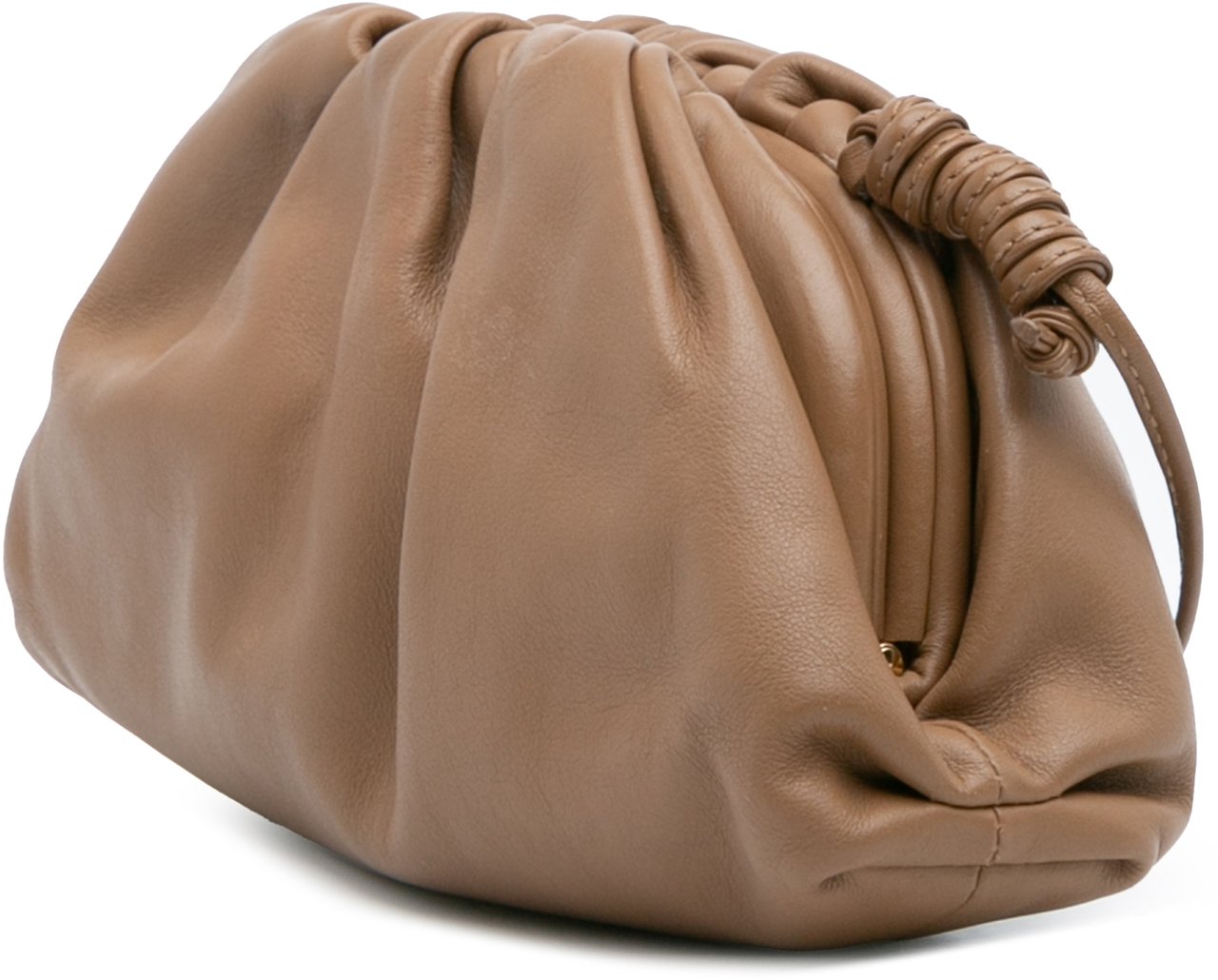 Bottega Veneta Lambskin The Mini Pouch Crossbody Bruin