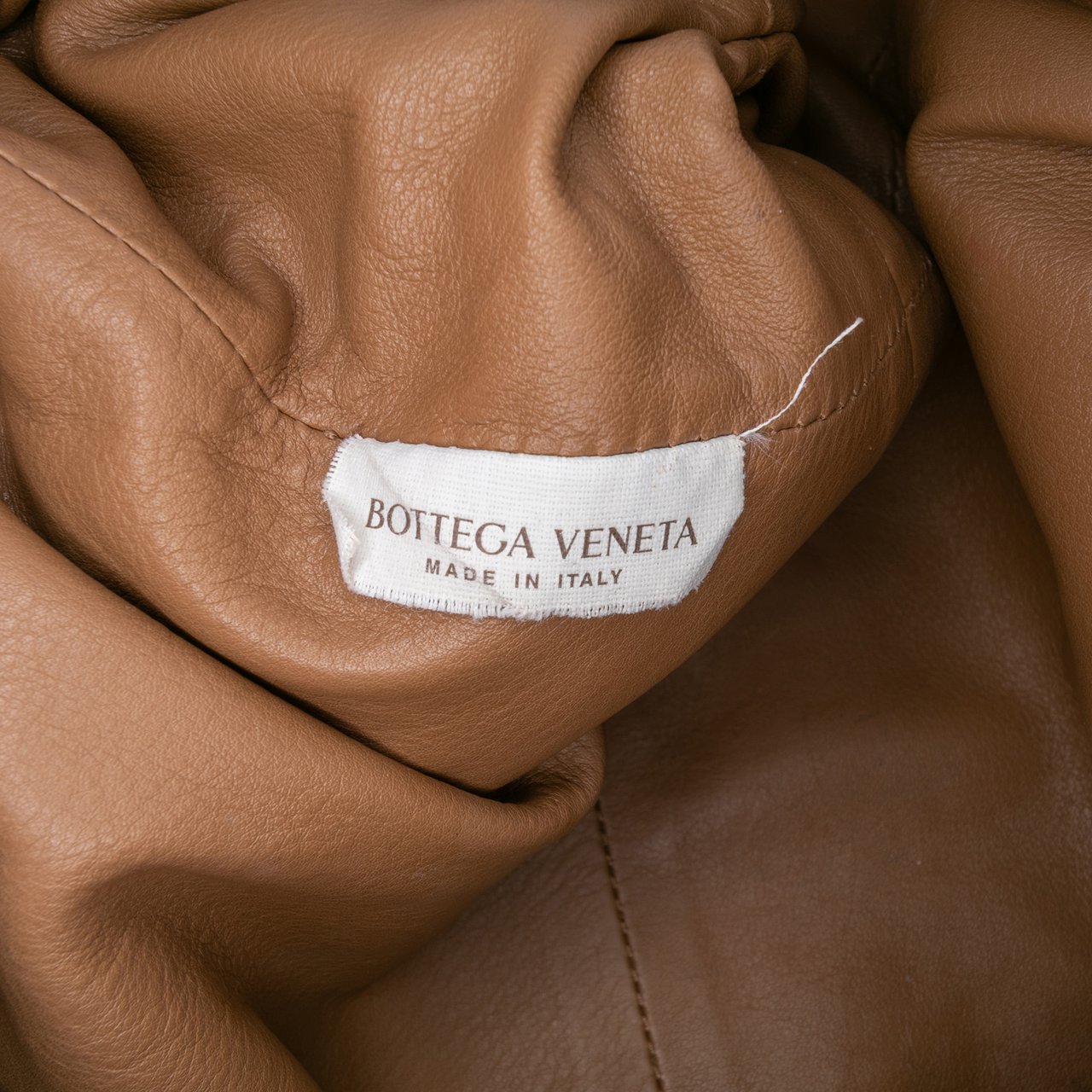 Bottega Veneta Lambskin The Mini Pouch Crossbody Bruin