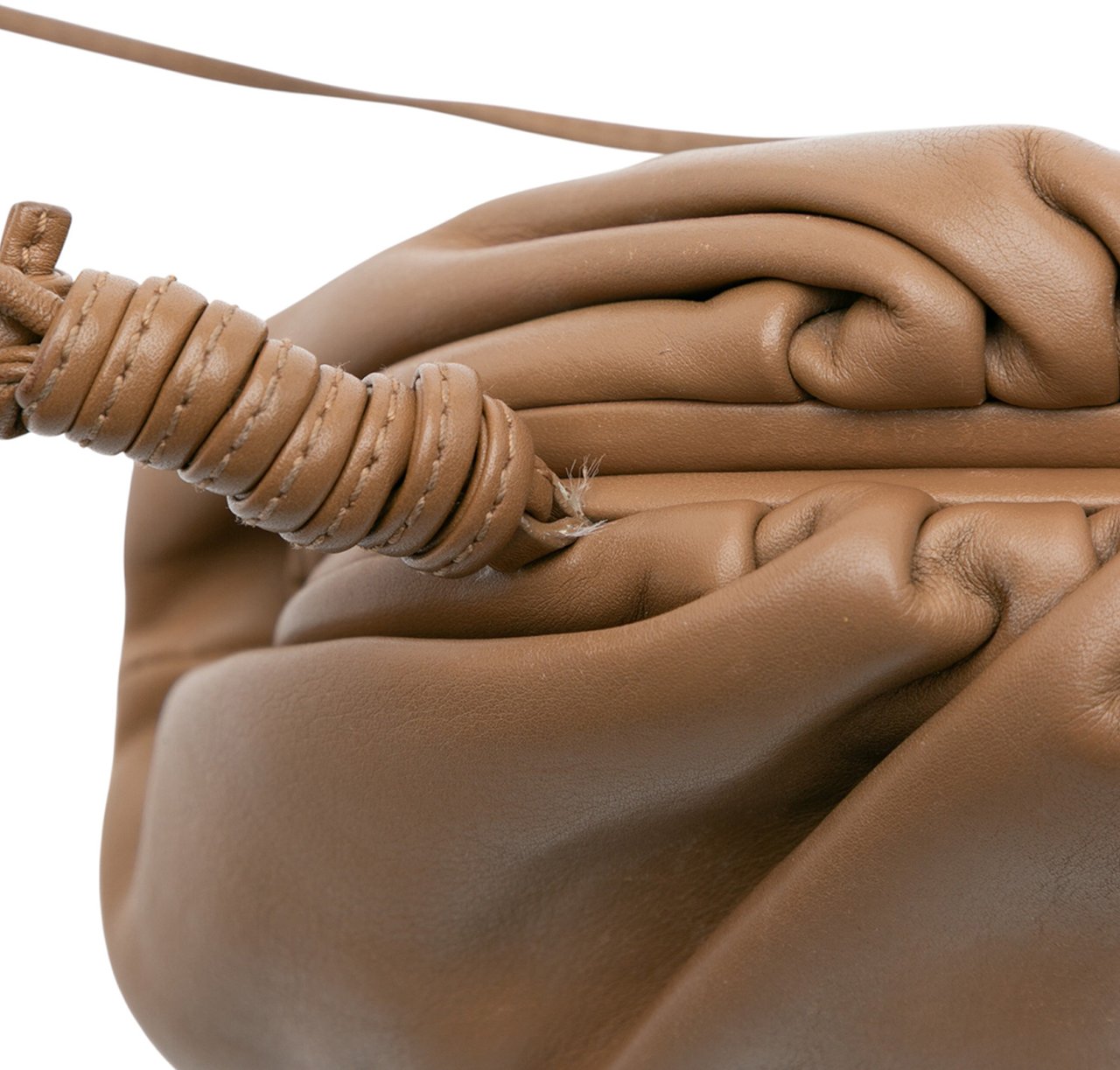 Bottega Veneta Lambskin The Mini Pouch Crossbody Bruin