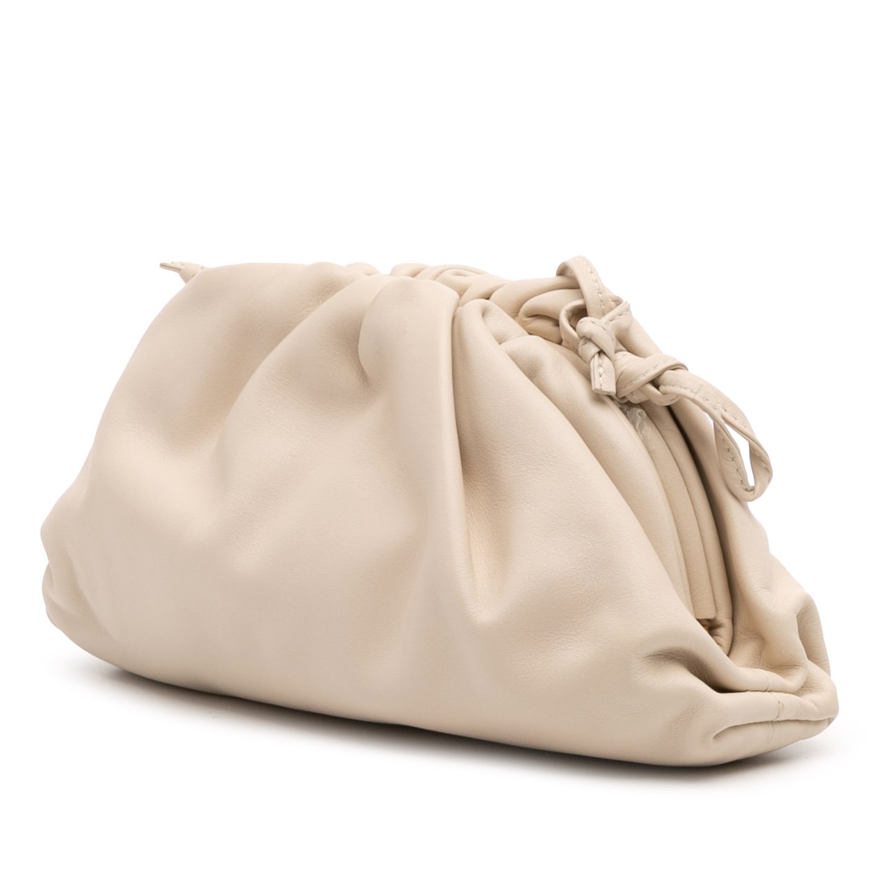 Bottega Veneta Lambskin The Mini Pouch Crossbody Wit