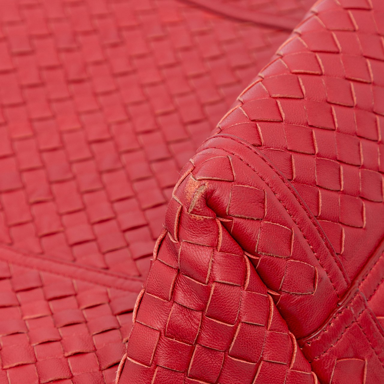 Bottega Veneta Nappa Intrecciato Tote Rood