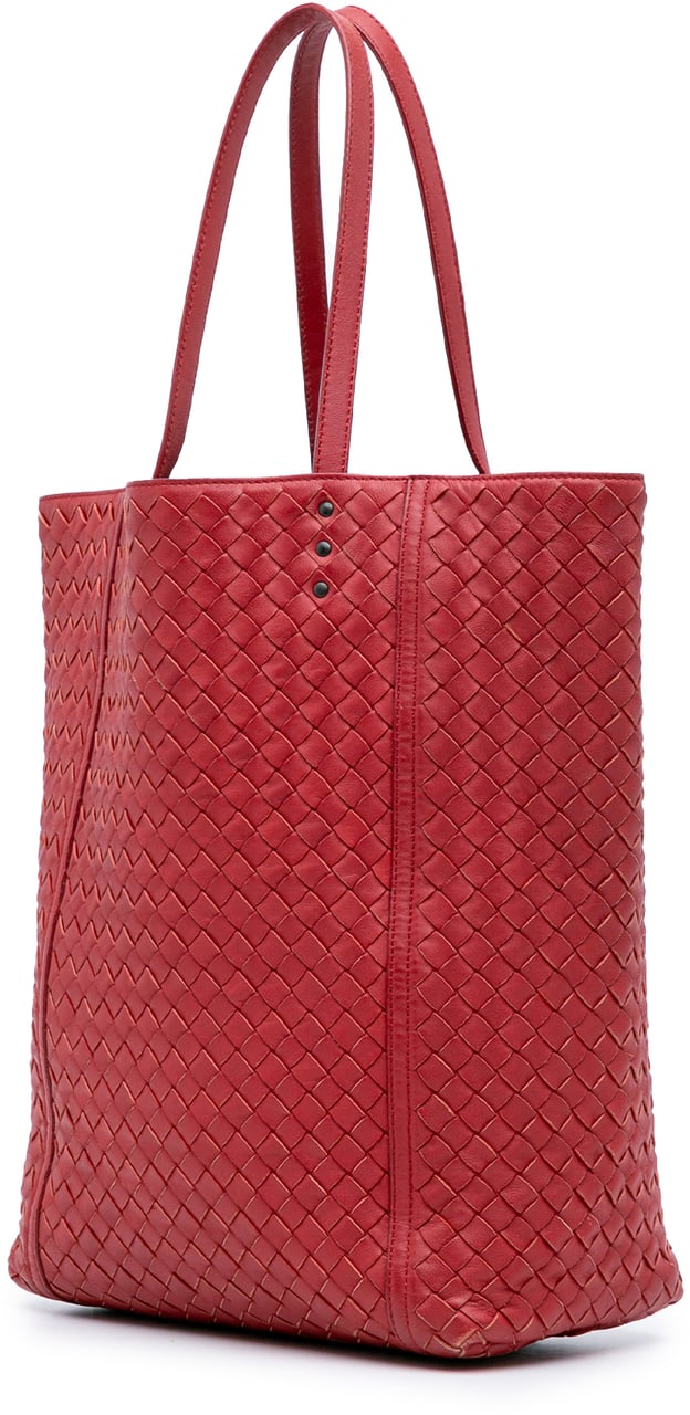 Bottega Veneta Nappa Intrecciato Tote Rood