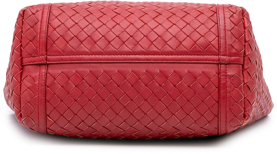 Bottega Veneta Nappa Intrecciato Tote Rood